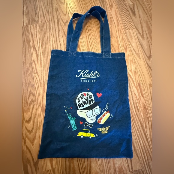 Kiehl's Blue NYC-Themed I love New York Canvas Tote - Picture 1 of 3